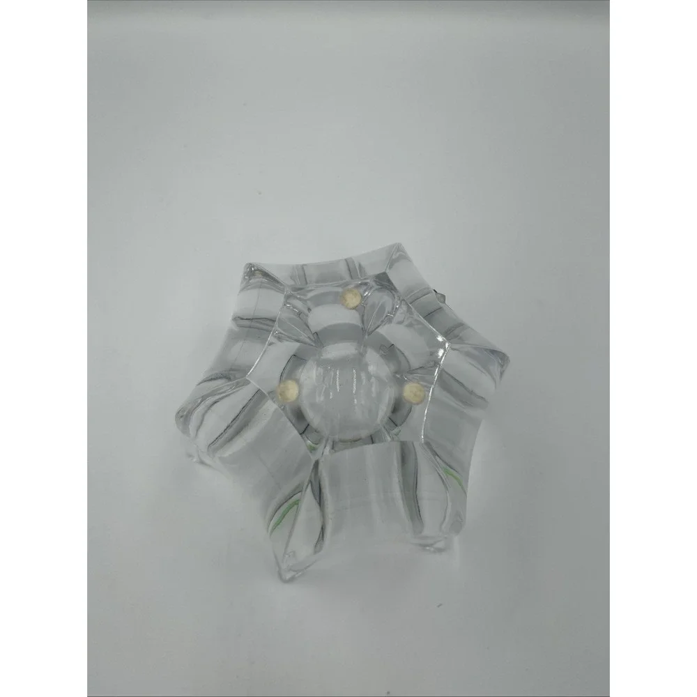 Orrefors Scandinavian Swedish Crystal Signed Belle Bowl/Candy Dish Tulip Vase
